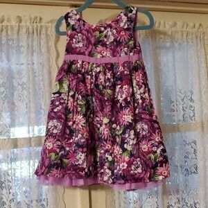 Gymboree Purple Floral Girls Dress Size 3T